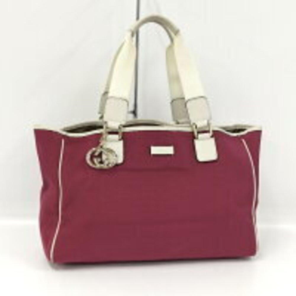 GUCCI Tote Bag GG Logo Charm Pink